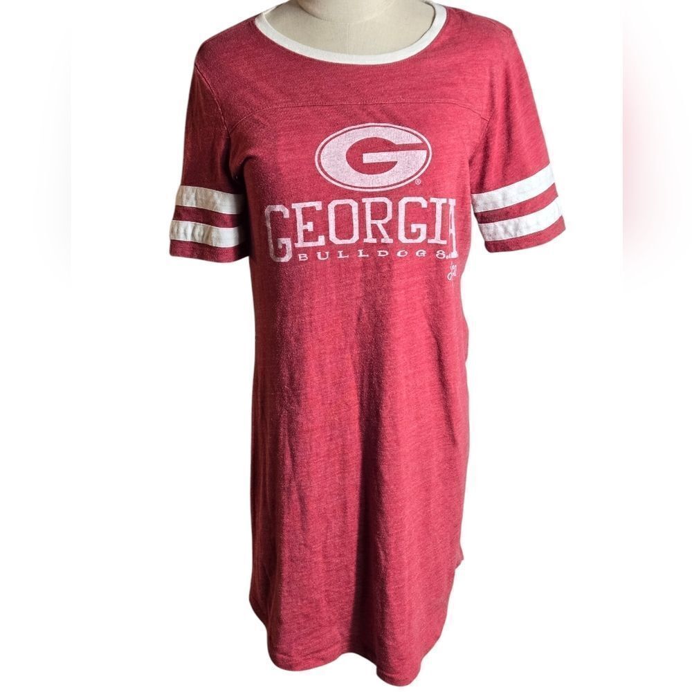 LJ & Co. Georgia Bulldogs Red and White Tee Shirt Dress